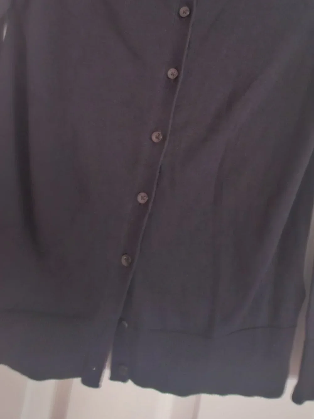 Amazon Essentials Black Button Front Crew Neck Cardigan Sweater XS